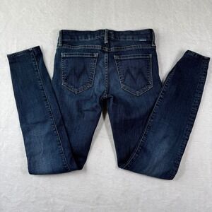 MOTHER The Looker Here Kitty‎ Kitty Skinny Jeans Dark Wash Blue Size 25